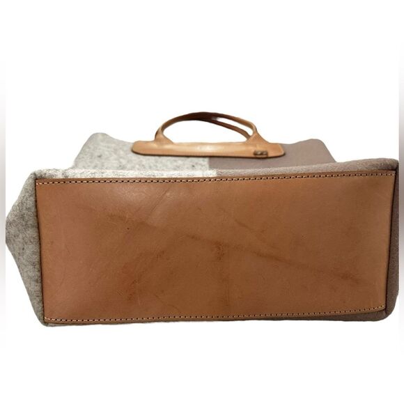 Graf Lantz two tones grey wool and leather Tote - Picture 4 of 6
